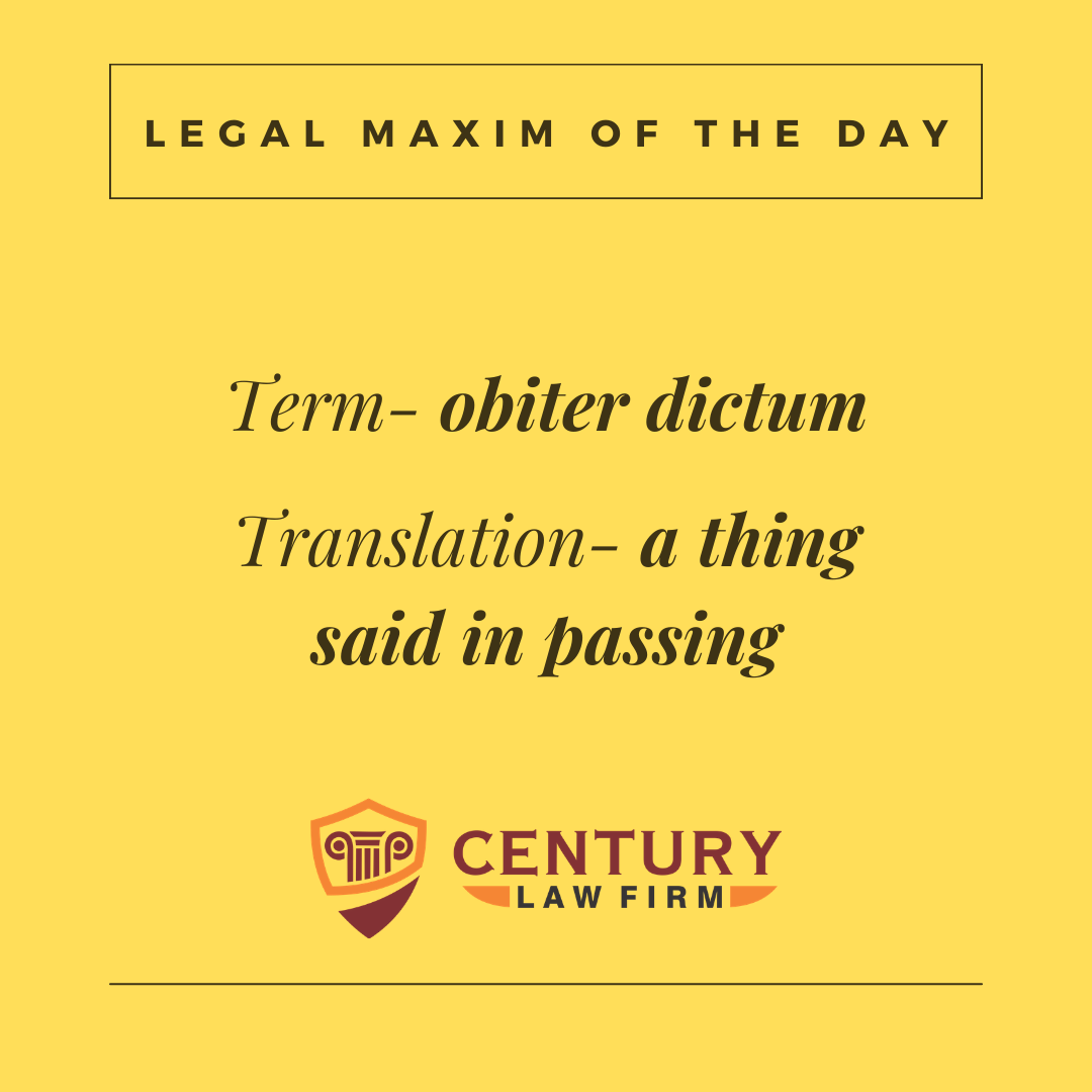 Obiter Dictum Legal Maxim Meaning And Explanation