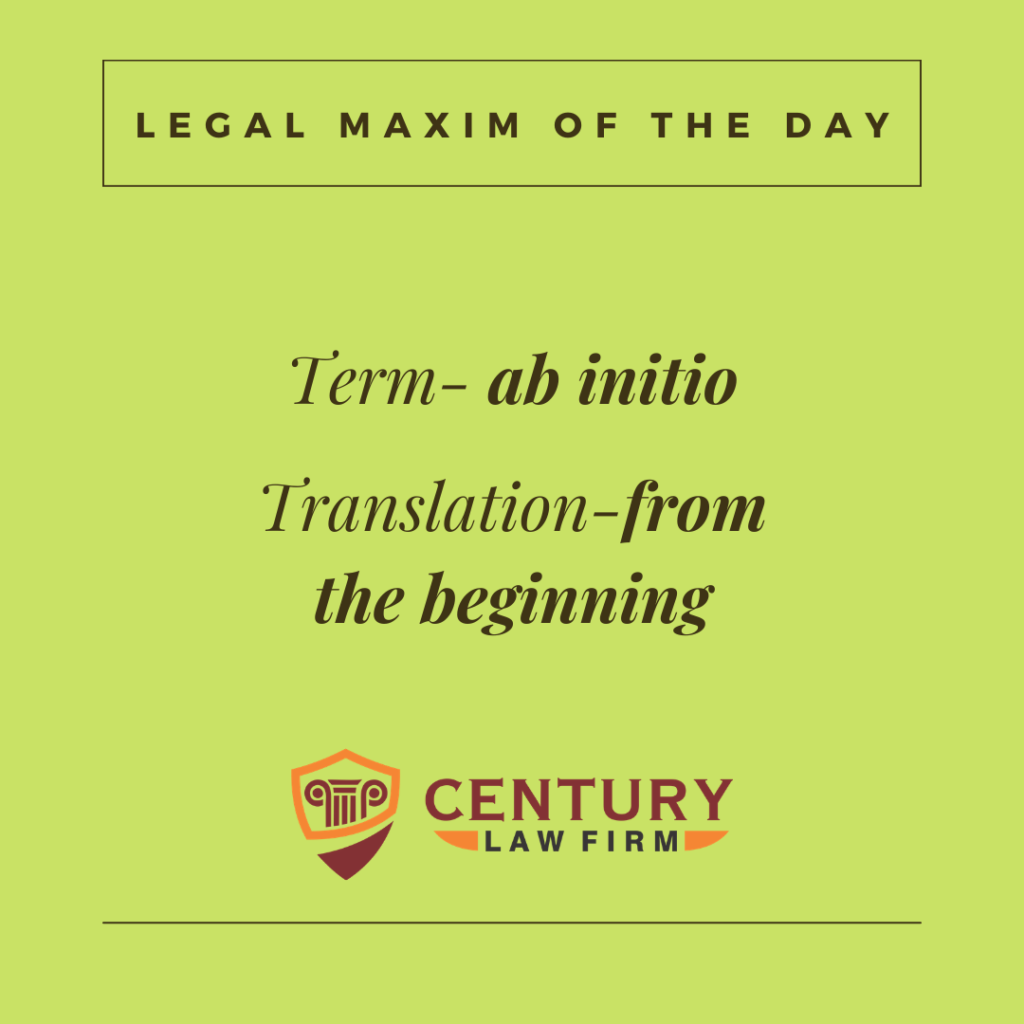 century law firm legal maxim
